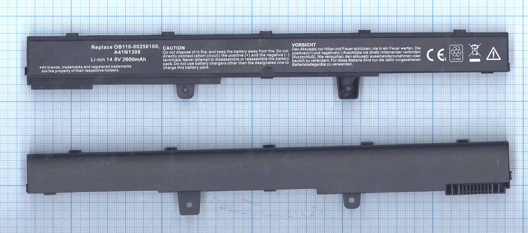 Аккумуляторная батарея для ноутбука Asus X441CA X551CA (A31N1319, A41N1308) 14.8V 2600mAh OEM черная