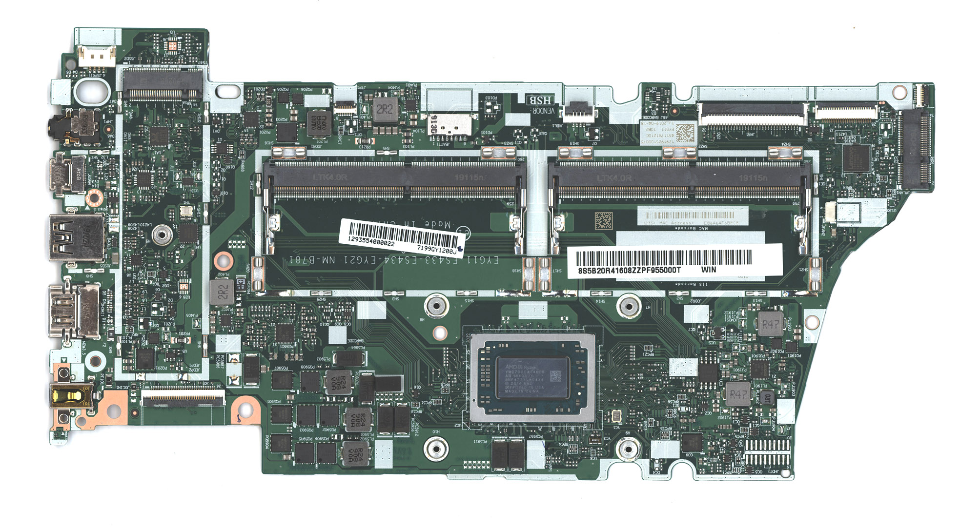 Материнская плата для Lenovo Yoga 530-14ARR / Flex 6-14ARR R7-2700 UMA