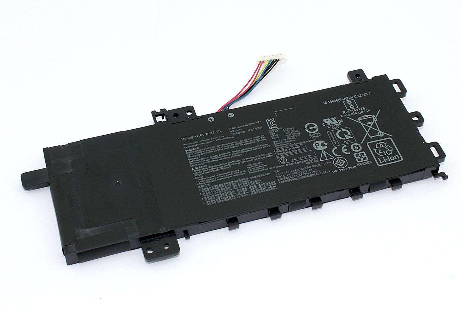 Аккумуляторная батарея для ноутбука Asus VivoBook S412UA (C21N1818) 7.6V 32Wh