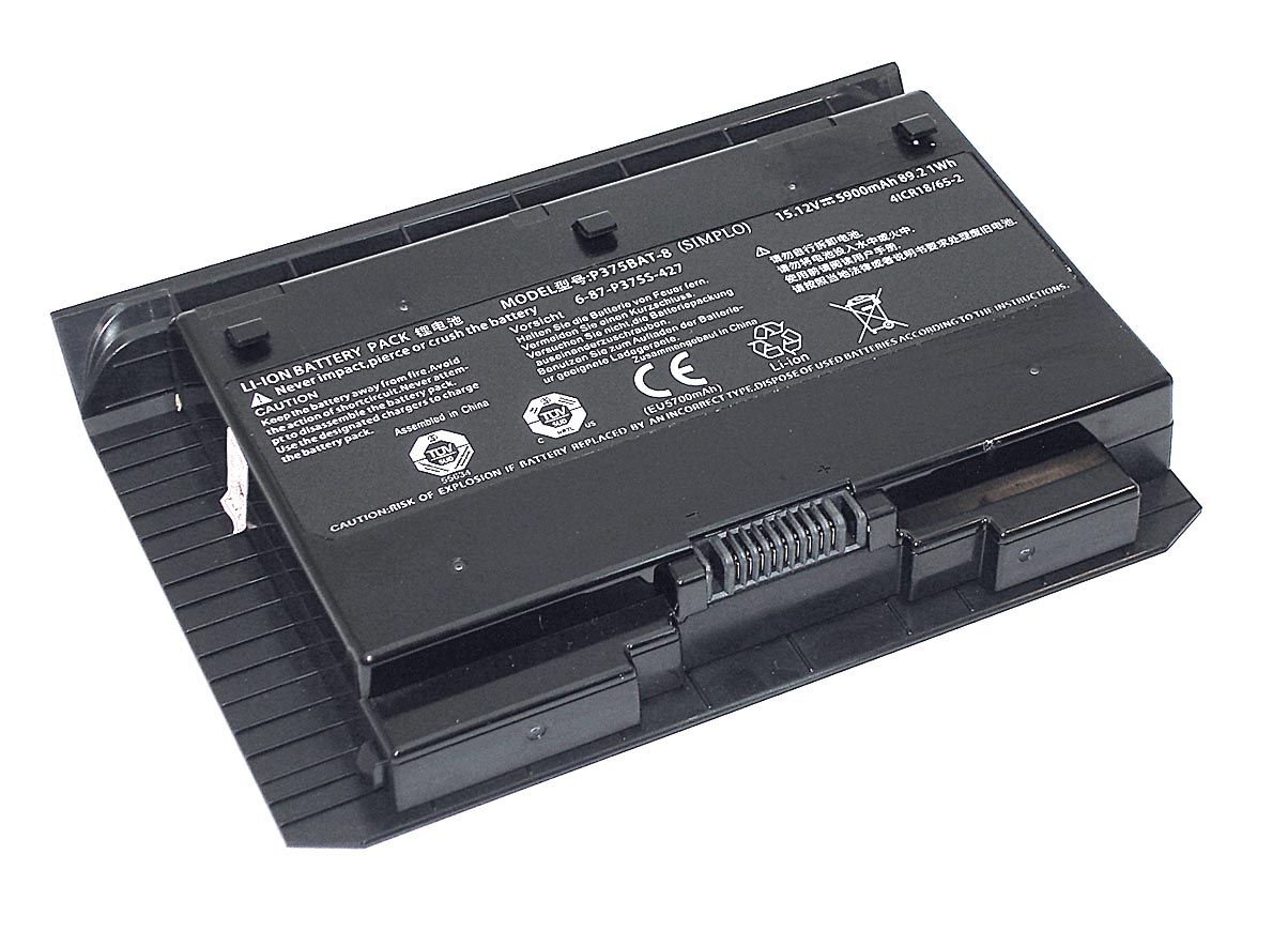 Аккумуляторная батарея для ноутбукa Clevo 6-87-P375S-4274 (P375BAT-8 ) 15.12V 5900mah
