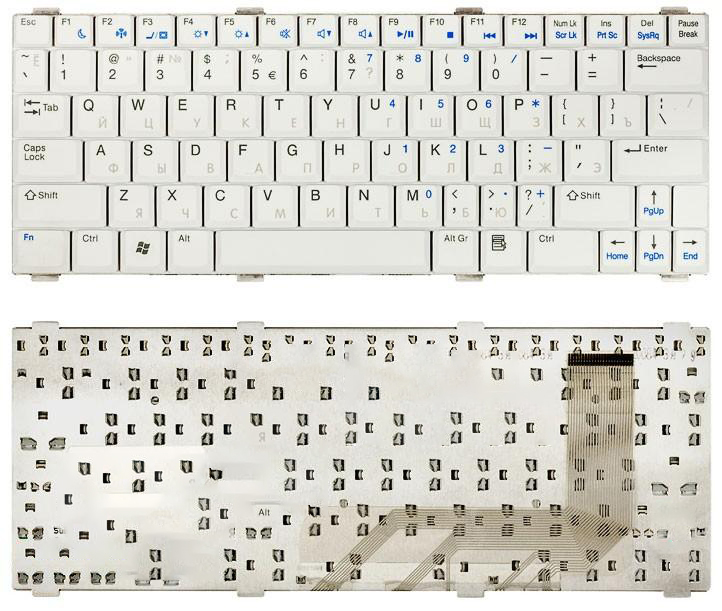 Клавиатура для ноутбука Dell Vostro 1200 V1200 белая
