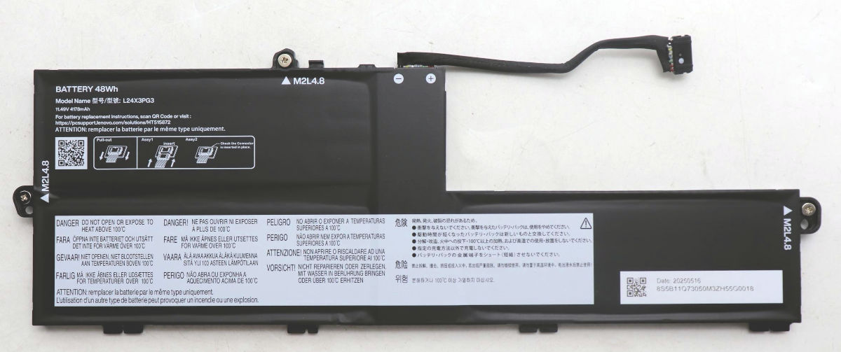 Аккумуляторная батарея для ноутбука Lenovo ThinkPad E14 gen7, E16 gen3 (L24X3PG3) 11.49V 48Wh