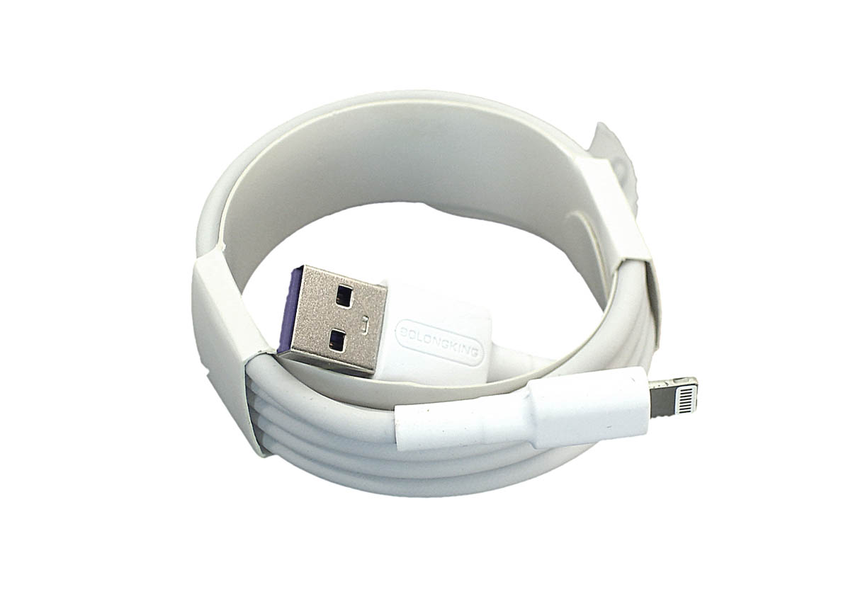 Кабель для зарядки Apple Lightning 8Pin (Super charge), 1m. Белый