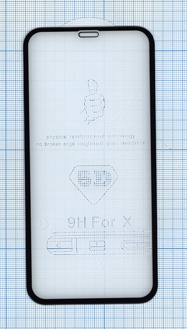 Защитное стекло 5D для Apple iPhone 11 Pro Max черное
