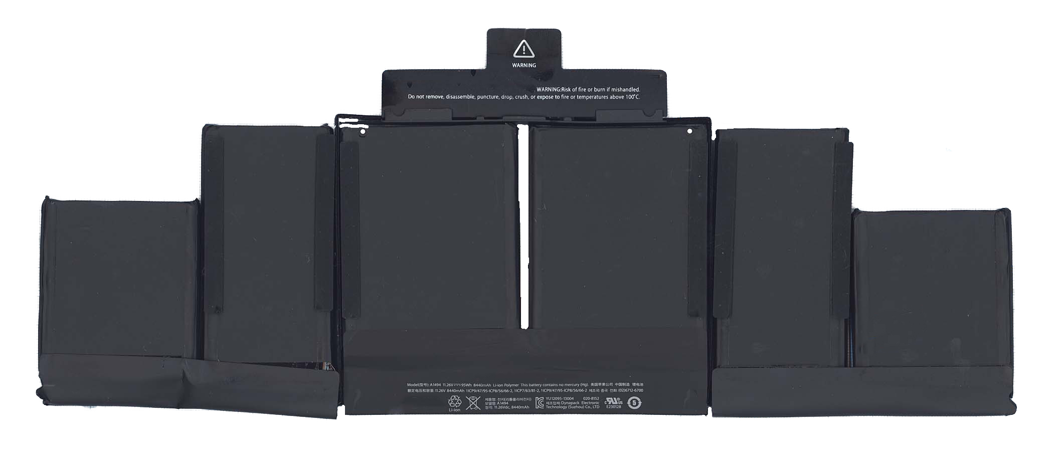 Аккумуляторная батарея для ноутбука Apple MacBook Pro 15" Retina A1398 A1494 95Wh Late 2013 Mid 2014