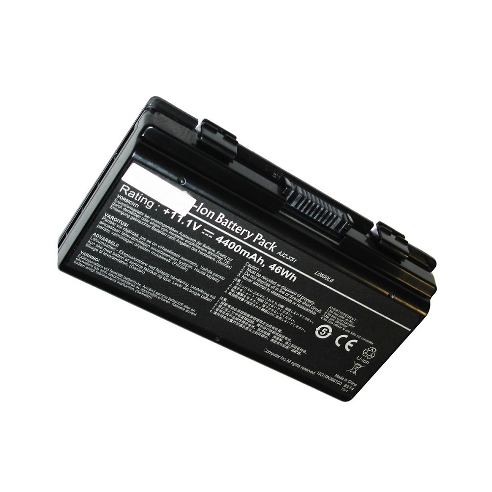 Аккумуляторная батарея для ноутбука Asus X51R (A32-X51) 11.1V 4400mAh черная