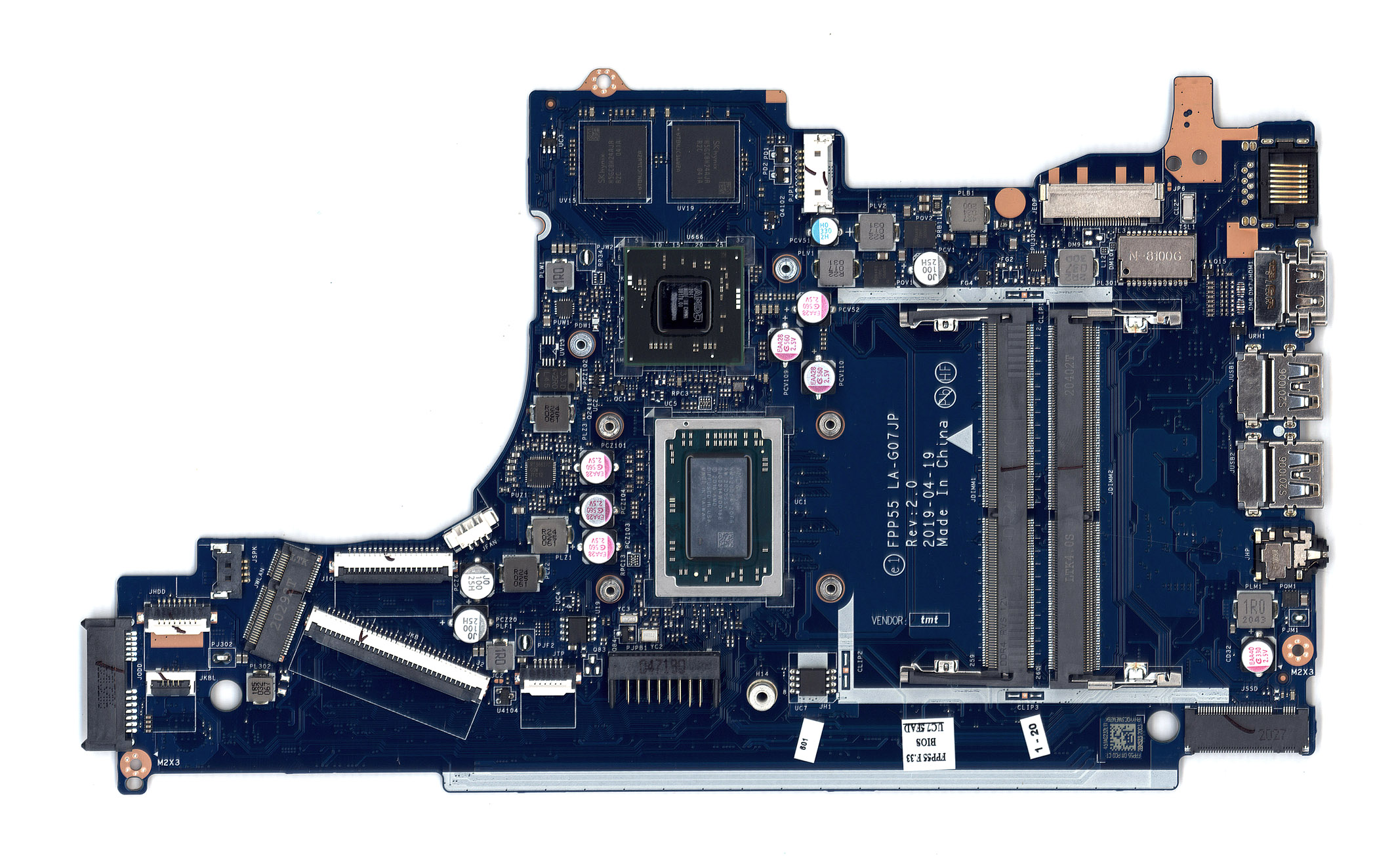 Материнская плата HP 15-DB 15-DA Ryzen 3-3200U Radeon 530 2GB DDR4 LA-G07JP L68777-001