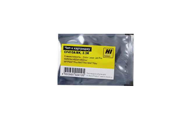 Чип Hi-Black к картриджу HP CLJ Pro M452/MFP M477/M377 (CF410A) OEM size, Bk, 2,3K
