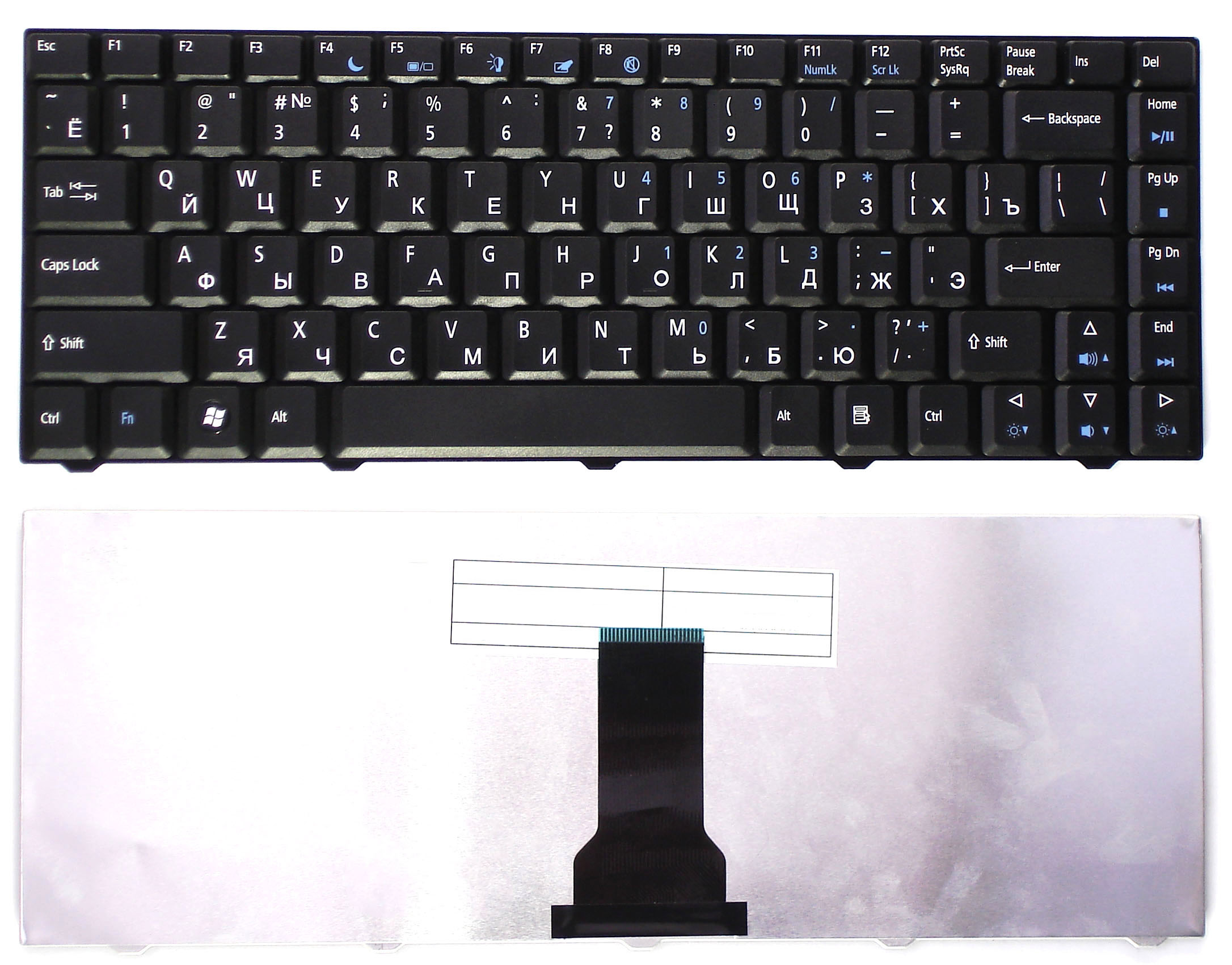 Клавиатура для ноутбука Acer eMachines D520 D720 черная