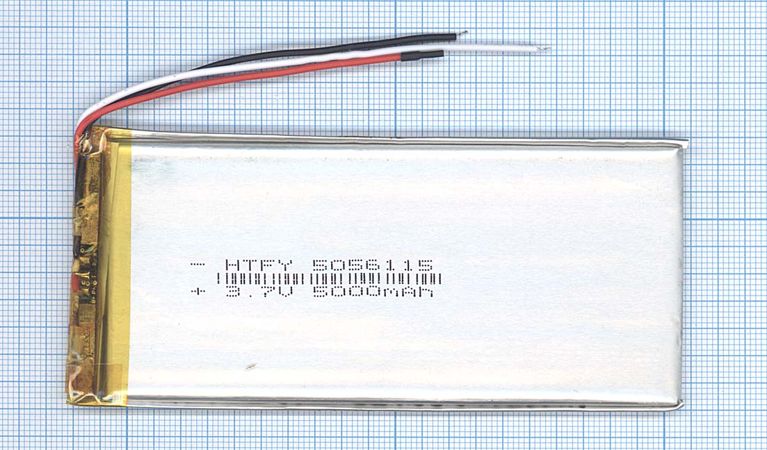 Аккумулятор Li-Pol (батарея) 5*56*115мм 3pin 3.7V/5000mAh