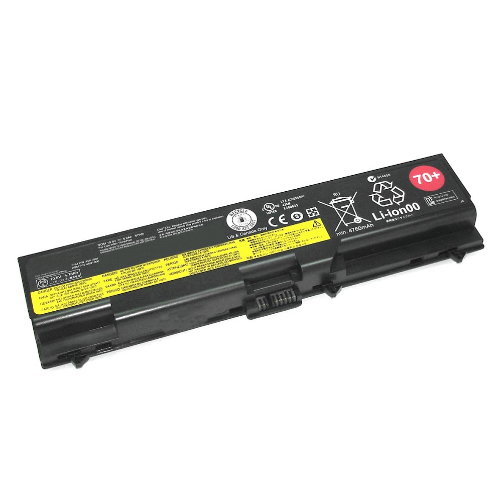 Аккумуляторная батарея для ноутбука Lenovo ThinkPad T430 (45N1005 70+) 48Wh черная