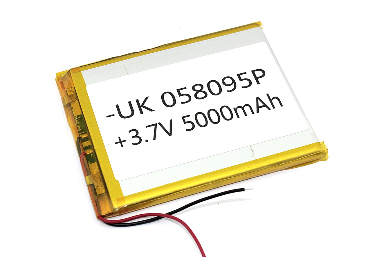 Аккумулятор Li-Pol (батарея) 5*80*95мм 2pin 3.7V/5000mAh