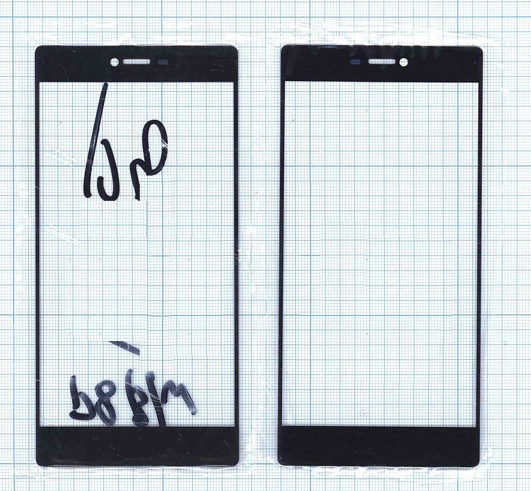 Стекло для Huawei P8 черное