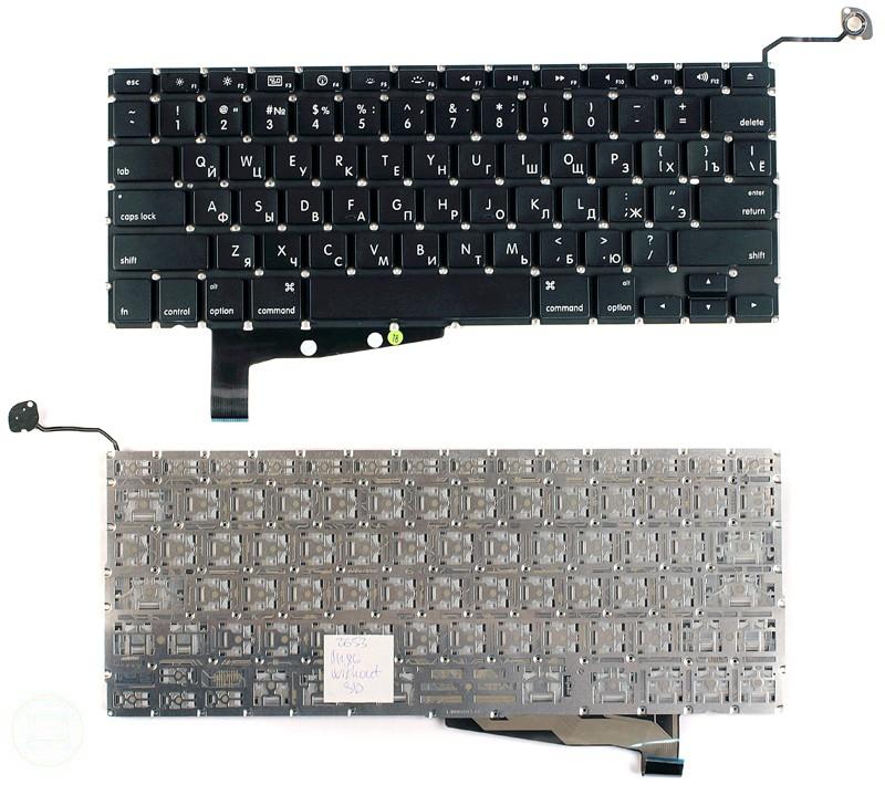Клавиатура для ноутбука MacBook A1286 без SD плоский ENTER