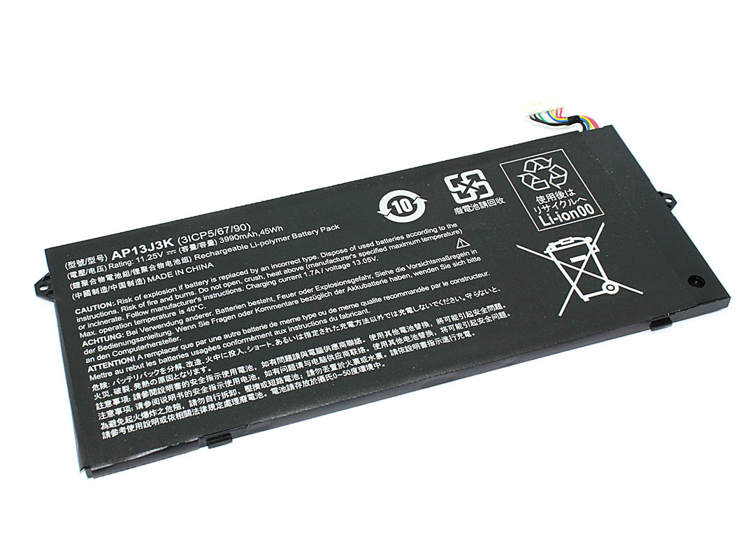 Аккумуляторная батарея для ноутбука Acer Chromebook 11 C732 (AP13J4K) 11,25V 3920mAh