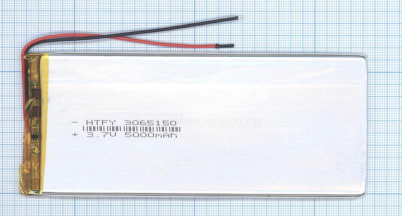 Аккумулятор Li-Pol (батарея) 3*65*150мм 2pin 3.7V/5000mAh