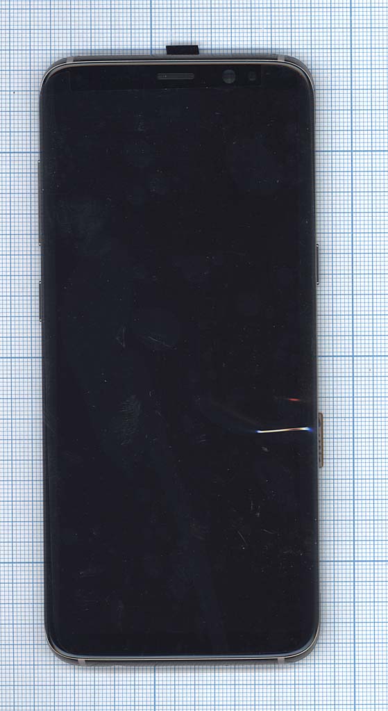 Дисплей для Samsung Galaxy S8 SM-G950F черный с золотой рамкой
