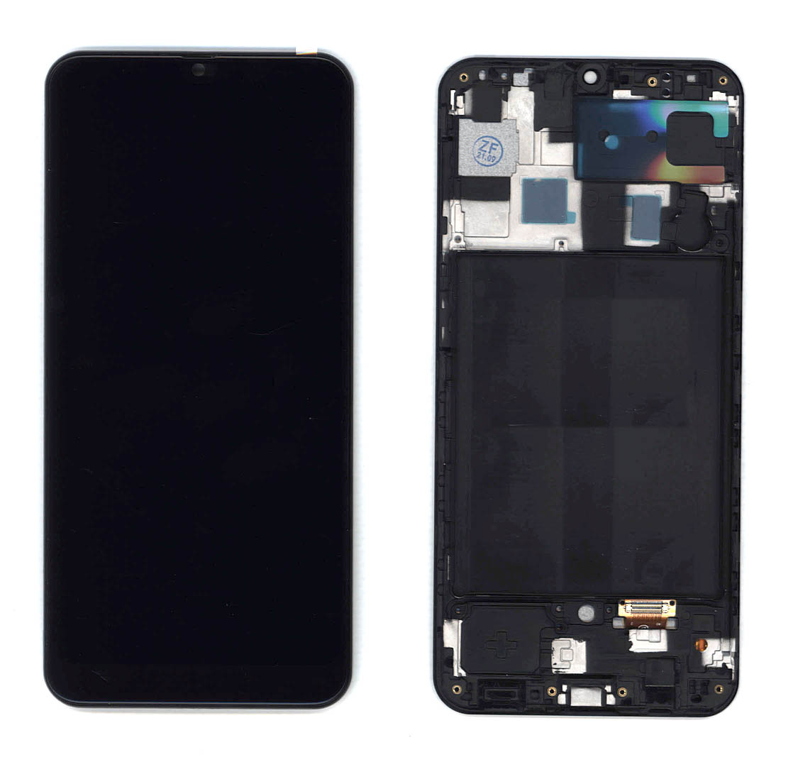 Дисплей (модуль) для Samsung Galaxy A30 SM-A305F в сборе с тачскрином и рамкой (TFT) черный